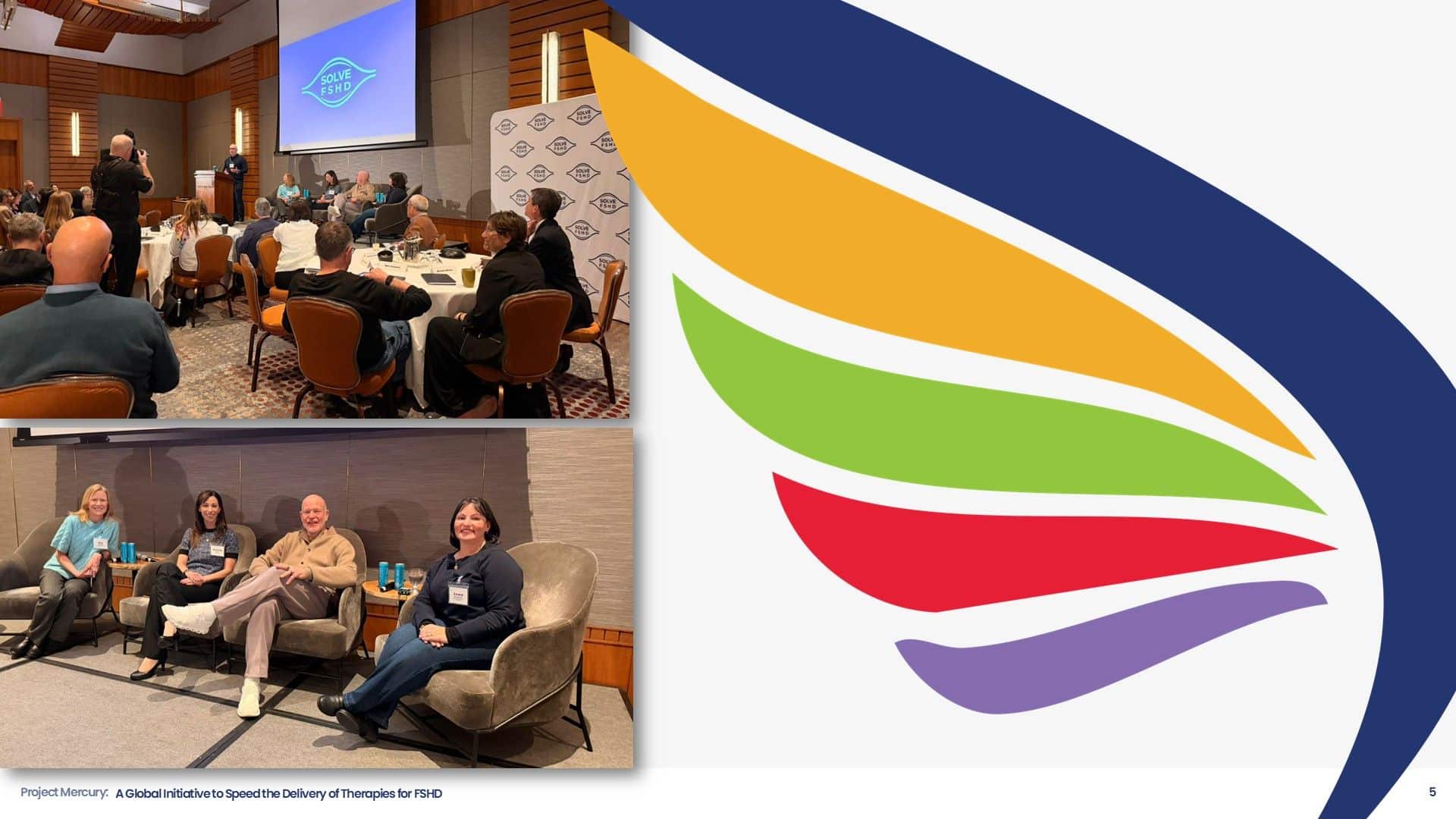 Emma Weatherly representing Project Mercury at SOLVE FSHD conference